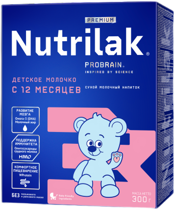 Напиток молочный сухой Nutrilak Premium (Нутрилак Премиум) 3 Детское молочко, 300 г