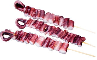 Кальмар гигантский, щупальца, кусочки на шпажке, 500 г