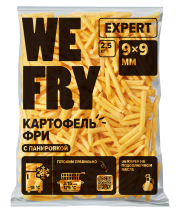 Картофель фри с панировкой 9х9 мм (FMS9) быстрозамороженный Expert We Fry, 2,5 кг