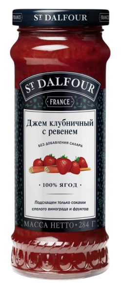 Джем клубничный с ревенем, 284 г