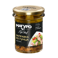 Тунец полосатый филе-кусочки в масле с лимонным перцем, базиликом и горчицей 