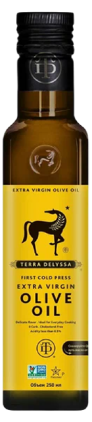 Масло оливковое нерафинированное высшего качества Extra Virgin, 0,25 л