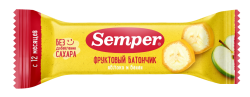 Фруктовый батончик Semper (Сэмпер) Яблоко и банан, 15 г
