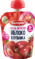 Пюре Яблоко и клубника, 90 г