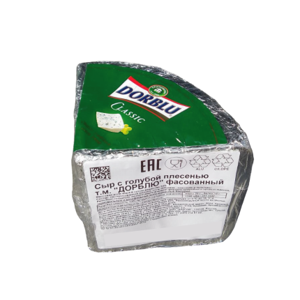 Сыр с голубой плесенью Дорблю, весовой около 0,65 кг