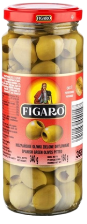 Оливки зеленые без косточки, 340 г 