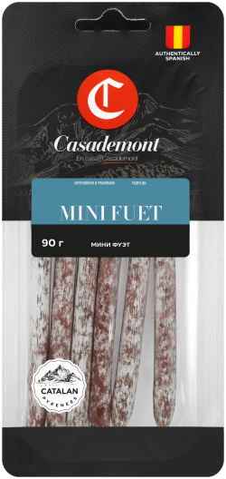 Колбаски Фуэт мини сыровяленые полусухие, 90 г