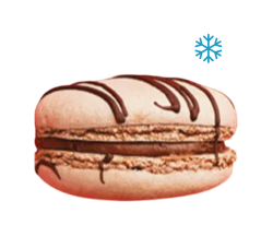 Пирожное Макарон с начинкой шоколад с орехом, 1 упак/25 шт*17 г. Заказ кратно 25 шт 