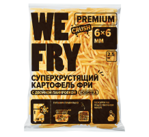 Картофель фри (DS02) с Панировкой 6х6 мм Crush Premium,  2,5 кг