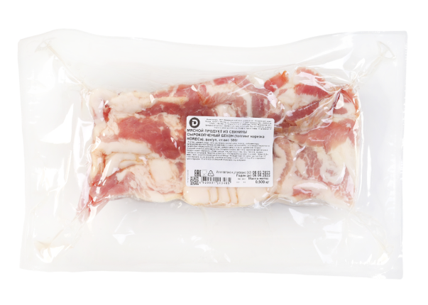 Бекон сырокопченый HoReCa замороженный нарезка, 500 г 