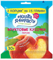 Фруктовые кусочки из яблок и персиков с 12 мес, 30 г