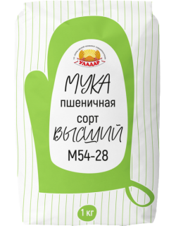 Мука пшеничная высший сорт марка М 54-28, 2 кг