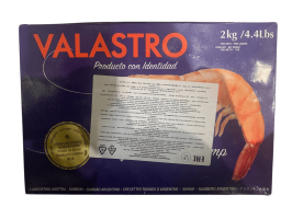 Креветка красная с головой в панцире L1, 2 кг