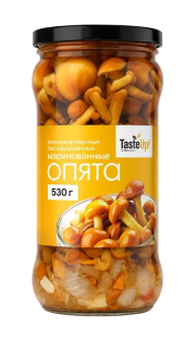 Опята маринованные консервированные, 580 мл/530 г (масса продукта 320 г) 