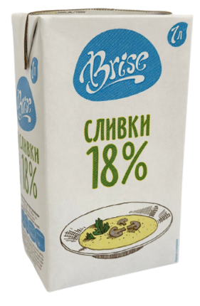 Сливки питьевые 18%, 1 л