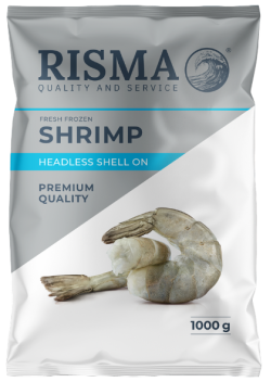 Креветки ваннамей без головы в панцире мороженая 21/25, 1 кг