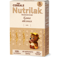 Каша Nutrilak PROCEREALS (Нутрилак) безмолочная Овсяная цельнозерновая, 200 г