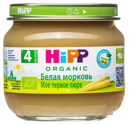 Пюре HiPP (Хипп) Белая морковь, 80 г