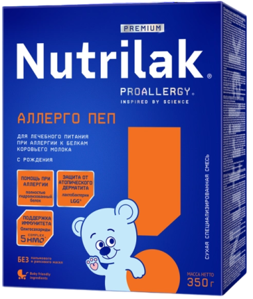Смесь сухая Nutrilak Premium (Нутрилак премиум) Аллерго Пеп специализированая, 350 г     