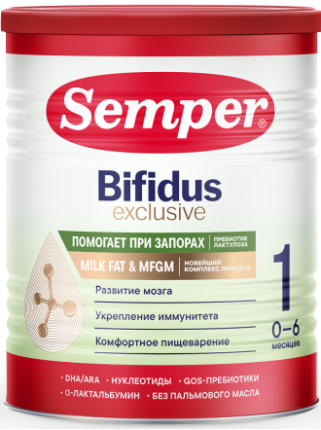 Смесь сухая Semper Bifidus Exclusive (Сэмпер Бифидус Эксклюзив) 1, 400 г