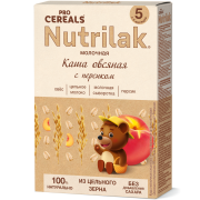 Каша Nutrilak (Нутрилак) PROCEREALS молочная Овсяная с персиком цельнозерновая, 200 г