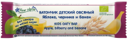 Батончик детский FLEUR ALPINE  Овсяный с яблоком,черникой и бананом, 23г.  