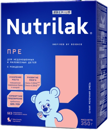 Смесь молочная сухая Nutrilak Premium (Нутрилак Премиум) ПРЕ, 350 г 