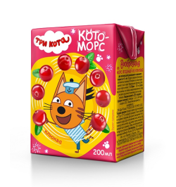  Кото-морс Три кота ягодный из клюквы , 200 мл