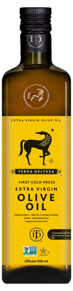 Масло оливковое нерафинированное высшего качества Extra Virgin, 0,5 л
