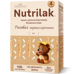 Каша Nutrilak (Нутрилак) PROCEREALS безмолочная Рисовая низкоаллергенная цельнозерновая, 200 г