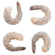 Креветки очищенные с хвостом без вены IQF 31/40, 1кг