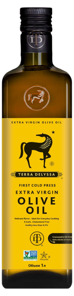 Масло оливковое нерафинированное высшего качества Extra Virgin, 1 л