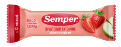 Фруктовый батончик Semper (Сэмпер) Яблоко и клубника, 15 г