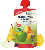Пюре Fleur Alpine (Флер Альпин) Яблоко, груша, банан, 120 г 
