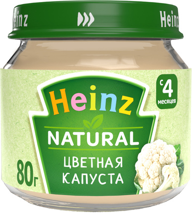 Пюре цветная капуста с 4 месяцев, 80 г