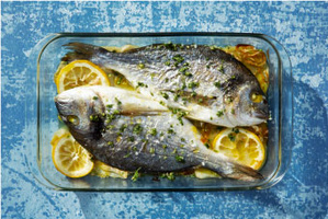 Дорадо непотрошеная IQF, размер 300-400 г, весовая