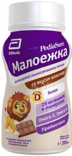 Смесь Pediasure (ПедиаШур) Малоежка со вкусом шоколада, 200 мл