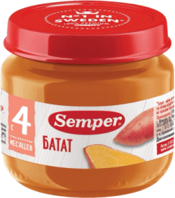 Пюре Semper (Сэмпер) Батат, 80 г