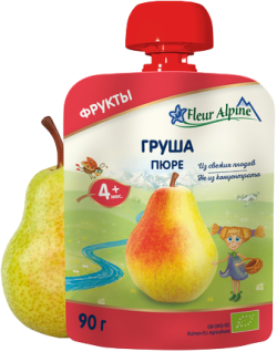 Пюре Fleur Alpine (Флер Альпин) Груша, 90 г 