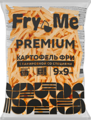 Картофель фри c панировкой со специями 9х9 мм (FMB9) Fry Me Premium, 2,5 кг