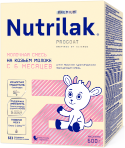 Смесь молочная сухая Nutrilak Premium (Нутрилак Премиум) 2 адаптированная на козьем молоке, 600 г