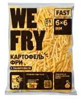 Картофель фри с панировкой 6x6 мм (FT6) быстрозамороженный Fast We Fry, 2,5 кг