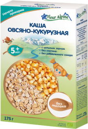 Каша Fleur Alpine (Флер Альпин) безмолочная Овсяно-кукурузная, 175 г