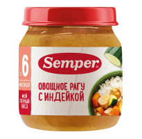 Пюре Semper (Сэмпер) Овощное рагу с индейкой, 100 г
