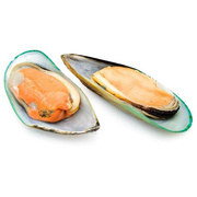 Мидии зелёные на полустворке раковины IQF 30/45, 1кг