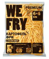Картофель фри с панировкой 6x6 мм (S02) быстрозамороженный Premium We Fry, 2,5 кг