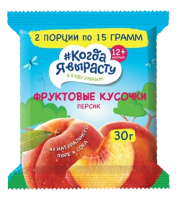 Фруктовые кусочки Когда я вырасту Персик, 30 г