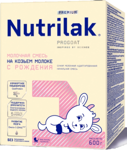 Смесь молочная сухая Nutrilak Premium (Нутрилак Премиум) 1 адаптированная на козьем молоке, 600 г