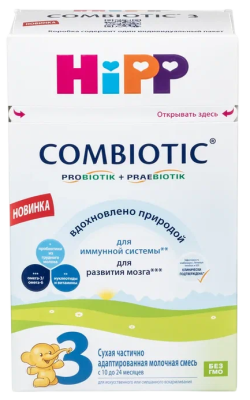 Смесь молочная сухая HiPP Combiotic (Хипп Комбиотик) 3 частично адаптированная, 600 г