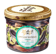 Грузди Черные соленые резаные, 200 г (масса продукта 100 г)
